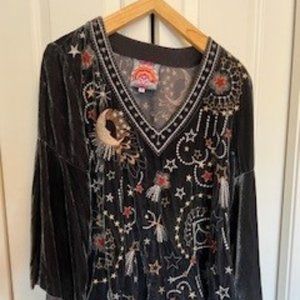 Johnny Was Women's Velvet Blouse